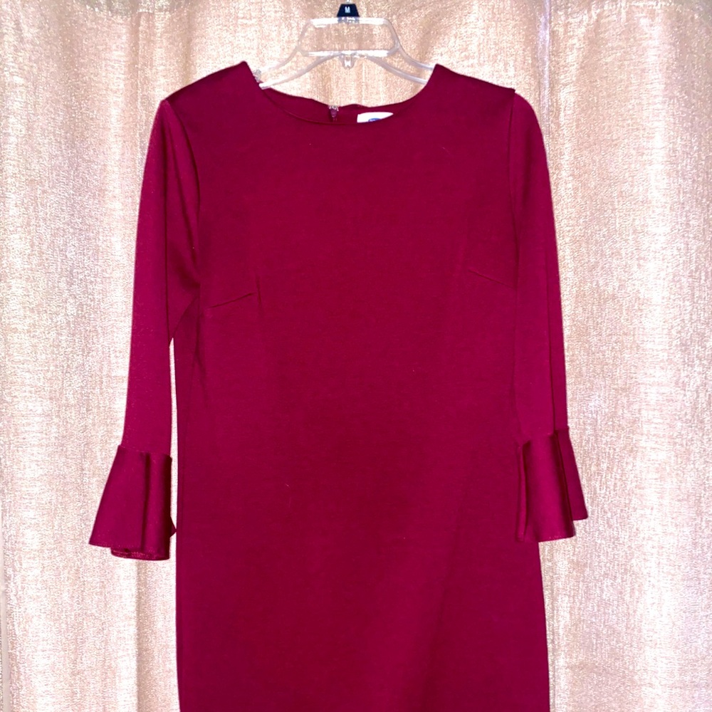 Plum Bell Sleeve Dress